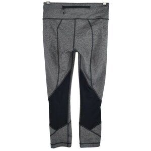 lululemon Pace Rival Crop *22" Size 4 in Black & Heathered Black